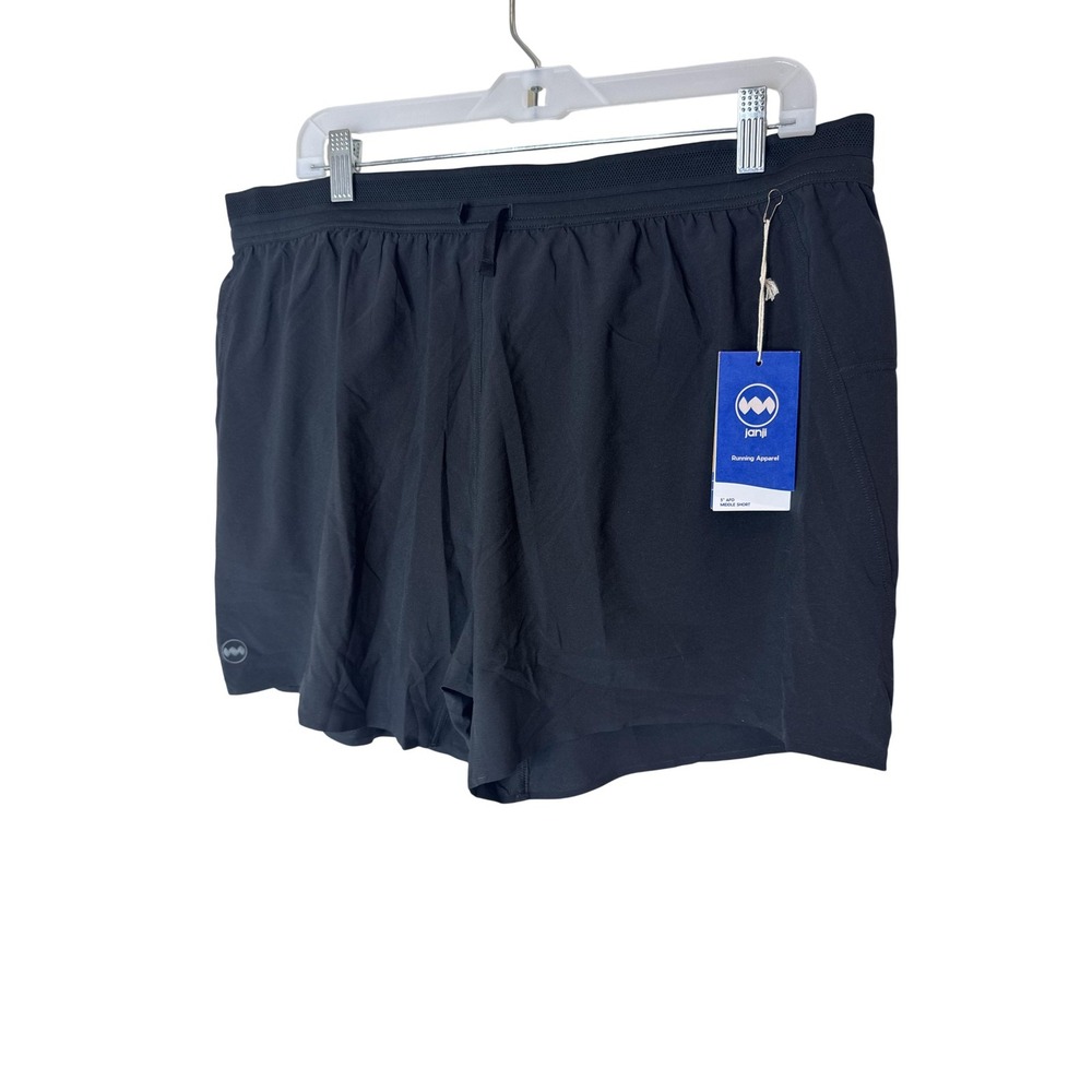 Janji 5 Inch AFO Middle Short Mens XL Black Lightweight Lined Running Shorts